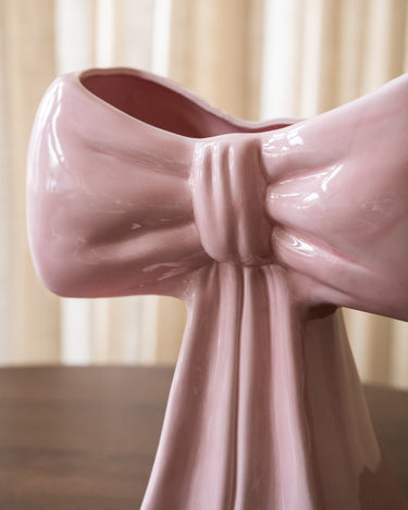 Deco Vase Bow Pink - Things I Like Things I Love
