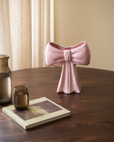 Deco Vase Bow Pink - Things I Like Things I Love
