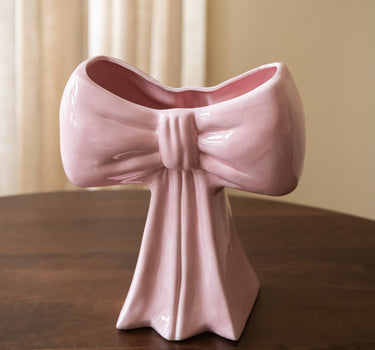 Deco Vase Bow Pink - Things I Like Things I Love