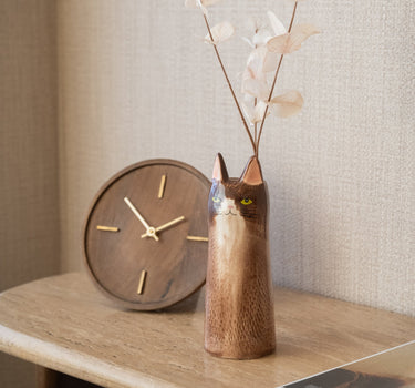 Deco Vase Cat Brown - Things I Like Things I Love
