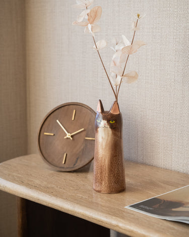Deco Vase Cat Brown - Things I Like Things I Love