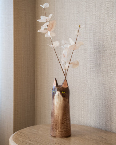 Deco Vase Cat Brown - Things I Like Things I Love