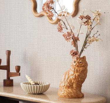 Deco Vase Cat Orange - Things I Like Things I Love