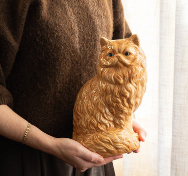 Deco Vase Cat Orange - Things I Like Things I Love