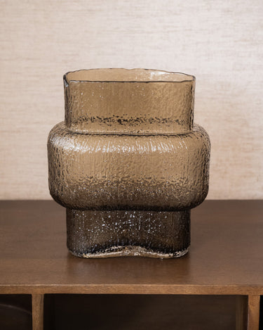 Deco Vase Fluence Glass Brown - Things I Like Things I Love