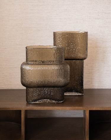 Deco Vase Fluence Glass Brown - Things I Like Things I Love
