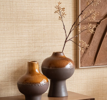 Deco Vase Jive Drip Brown - Things I Like Things I Love