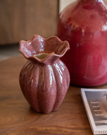 Deco Vase Kelk Murkey Burgundy - Things I Like Things I Love