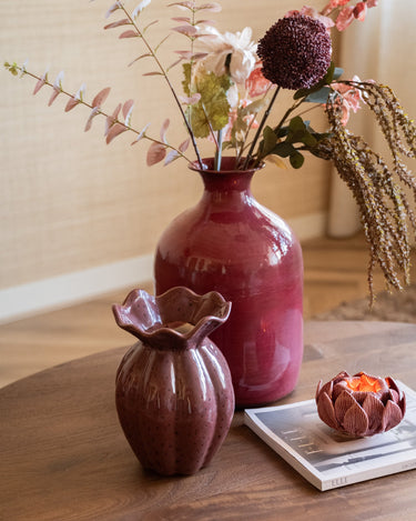 Deco Vase Kelk Murkey Burgundy - Things I Like Things I Love