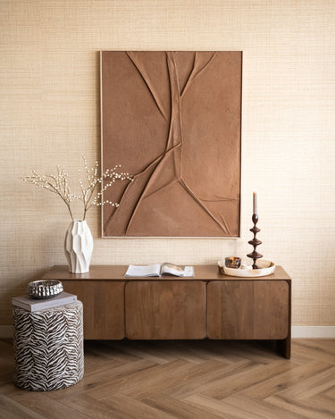 Deco Vase Leaves Beige - Things I Like Things I Love