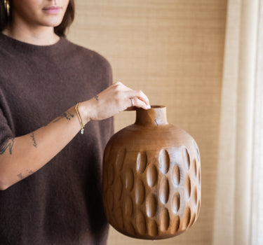 Deco Vase Madera Cacoa Wood - Things I Like Things I Love