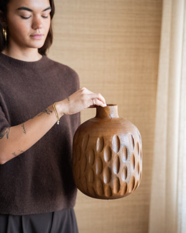 Deco Vase Madera Cacoa Wood - Things I Like Things I Love