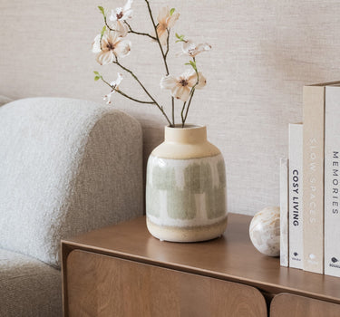 Deco Vase Mara Stoneware Beige - Things I Like Things I Love