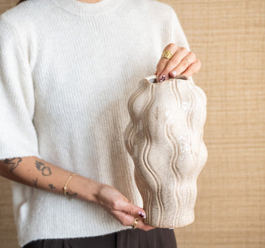 Deco Vase Organic Beige - Things I Like Things I Love