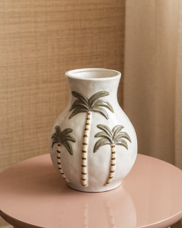 Deco Vase Palm Trees Ceramic - Things I Like Things I Love