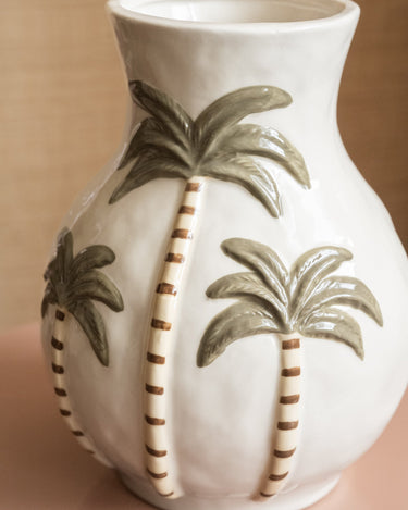 Deco Vase Palm Trees Ceramic - Things I Like Things I Love