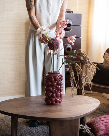 Deco Vase Pomegranate Burgundy - Things I Like Things I Love