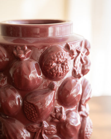 Deco Vase Pomegranate Burgundy - Things I Like Things I Love