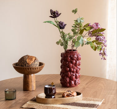 Deco Vase Pomegranate Burgundy - Things I Like Things I Love