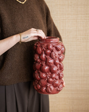 Deco Vase Pomegranate Burgundy - Things I Like Things I Love