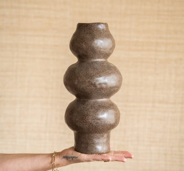 Deco Vase Rogano Dark Brown - Things I Like Things I Love