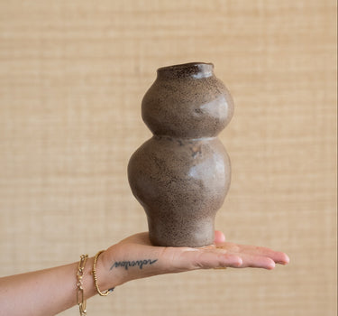 Deco Vase Rogano Dark Brown - Things I Like Things I Love