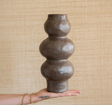 Deco Vase Rogano Dark Brown - Things I Like Things I Love