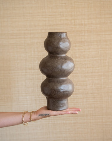 Deco Vase Rogano Dark Brown - Things I Like Things I Love