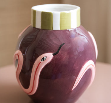 Deco Vase Serpenta Aubergine - Things I Like Things I Love