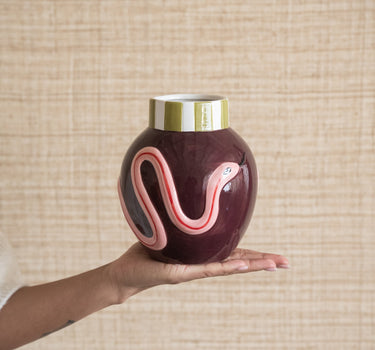 Deco Vase Serpenta Aubergine - Things I Like Things I Love