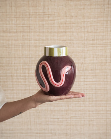 Deco Vase Serpenta Aubergine - Things I Like Things I Love