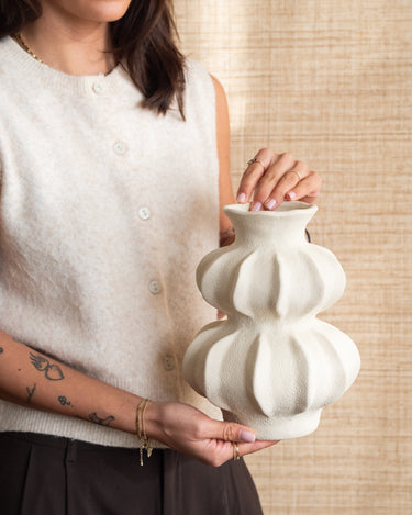 Deco Vase Spotorno Ivory - Things I Like Things I Love
