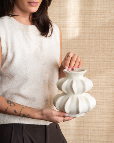 Deco Vase Spotorno Ivory - Things I Like Things I Love