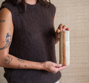 Deco Vase Stoneware Dots - Things I Like Things I Love