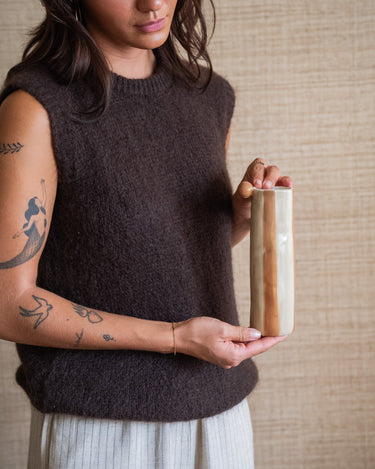 Deco Vase Stoneware Dots - Things I Like Things I Love