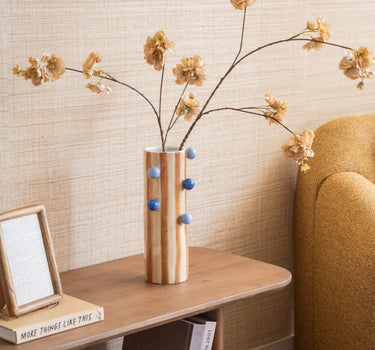 Deco Vase Stoneware Dots - Things I Like Things I Love