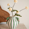 Deco Vase Striped Green Birds - Things I Like Things I Love