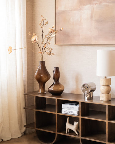 Deco Vase Suna Glass Brown - Things I Like Things I Love