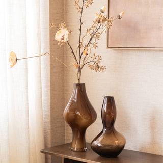 Deco Vase Suna Glass Brown - Things I Like Things I Love