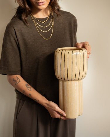 Deco Vase Tera Lines - Things I Like Things I Love