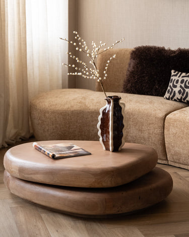 Deco Vase Wave Brown - Things I Like Things I Love