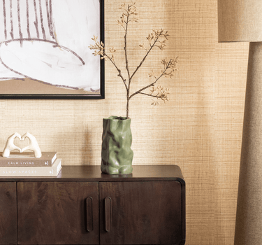 Deco Vase Wavy Moss Green - Things I Like Things I Love