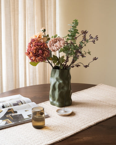 Deco Vase Wavy Moss Green - Things I Like Things I Love