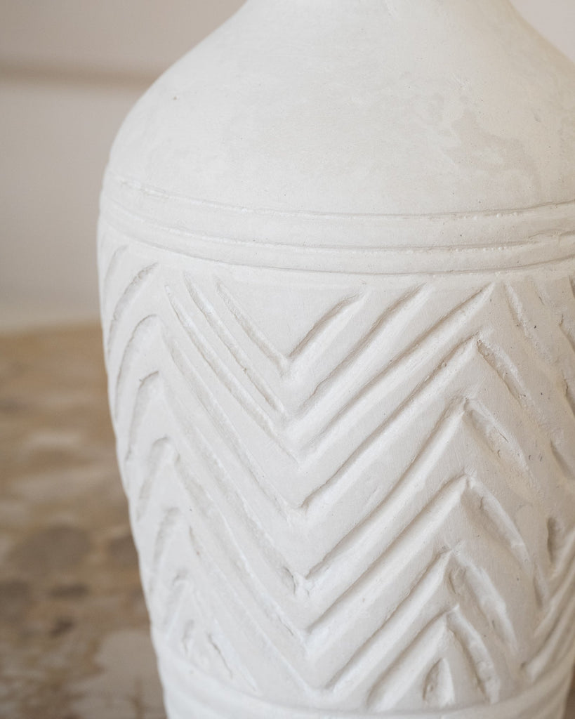 Deco Vase White Papermache - Things I Like Things I Love