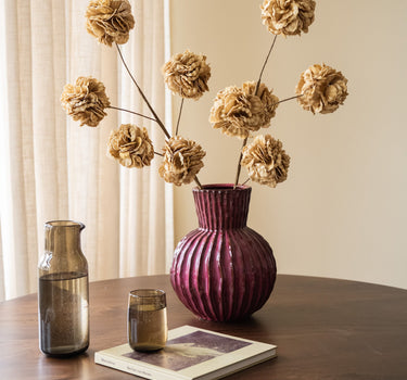 Deco Vase Zirja Burgundy - Things I Like Things I Love