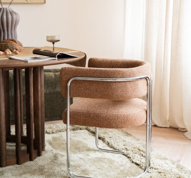 Dining Chair Adante Caramel Chrome - Things I Like Things I Love