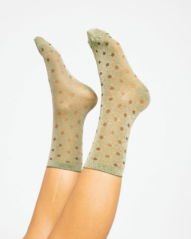 Donna Glitter Socks Capulet Olive Green - Things I Like Things I Love