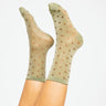 Donna Glitter Socks Capulet Olive Green - Things I Like Things I Love