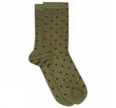 Donna Glitter Socks Capulet Olive Green - Things I Like Things I Love