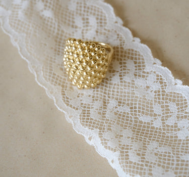 Dotted Statement Ring Goud - Things I Like Things I Love